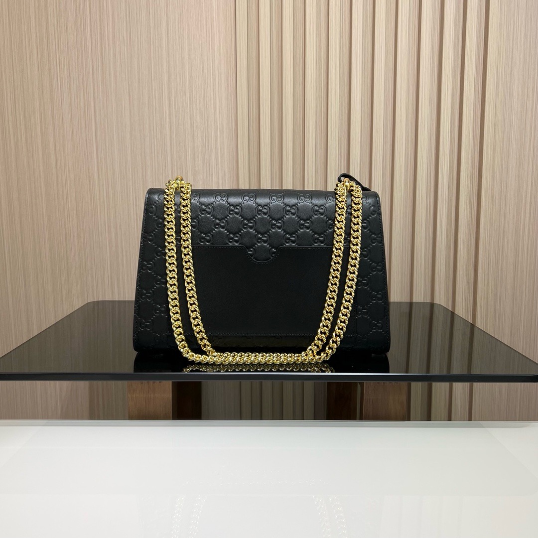 Сумка женская в стиле Gucci Padlock черного цвета