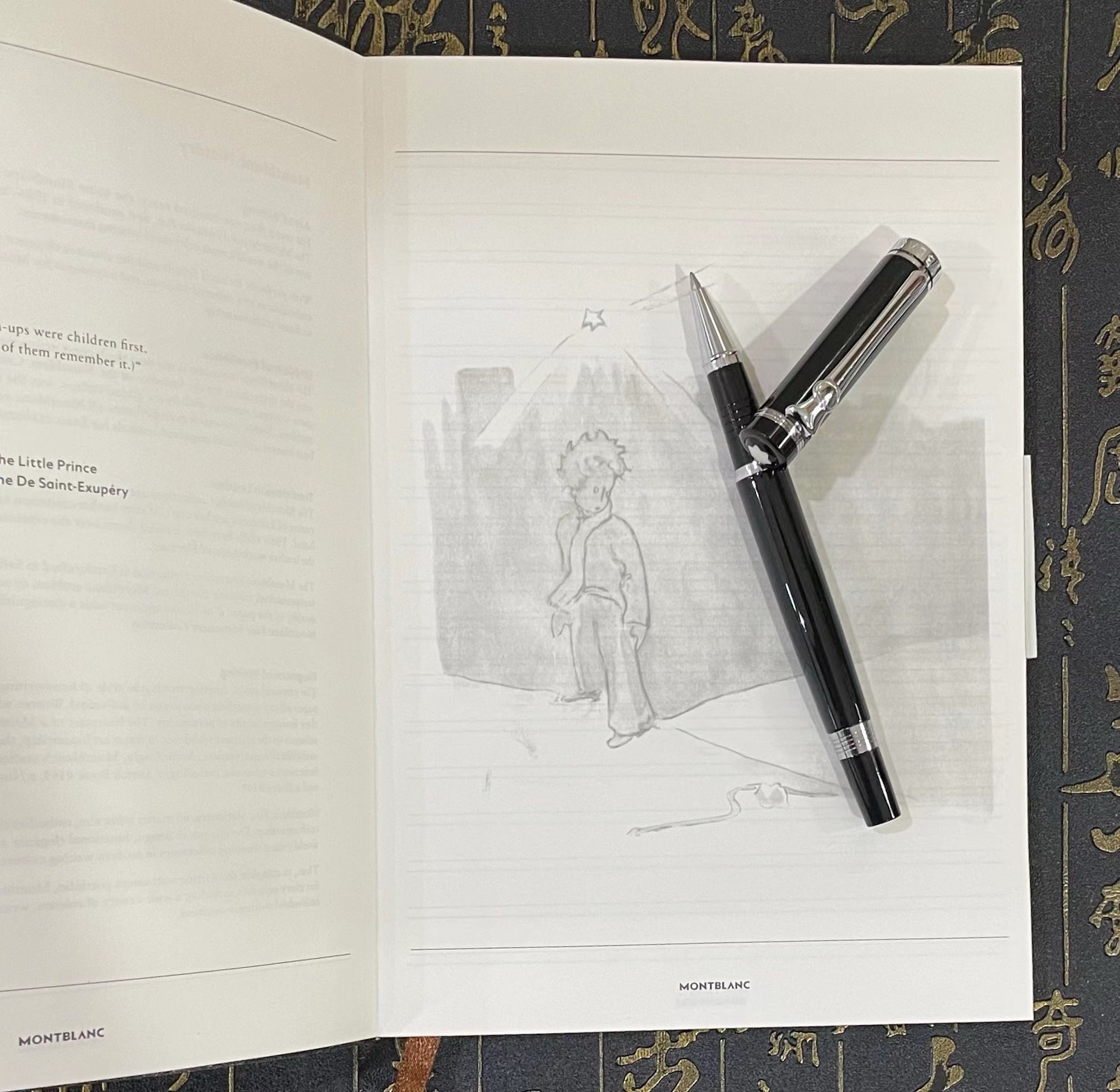 Набор канцелярский в стиле Montblanc: блокнот и ручка