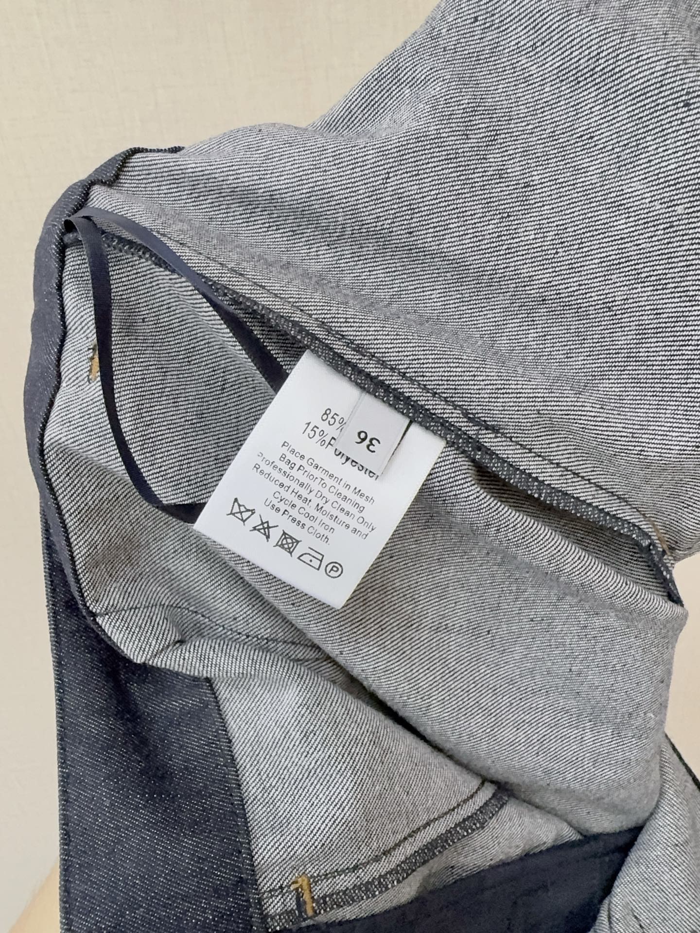 Брюки женские в стиле Dice Kayek синего цвета из денима широкие с высокой посадкой