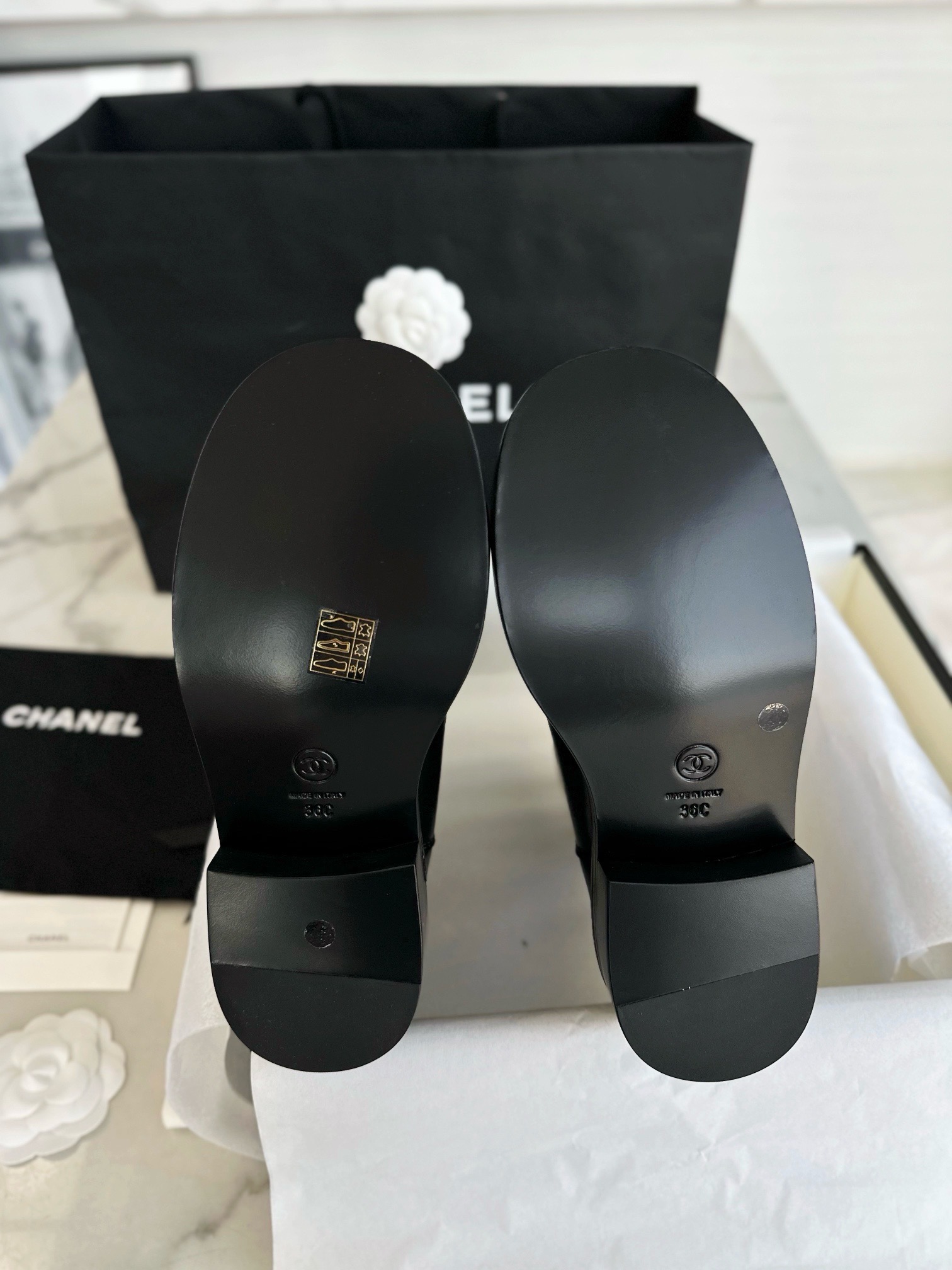 Полусапоги женские Chanel Western чёрного цвета