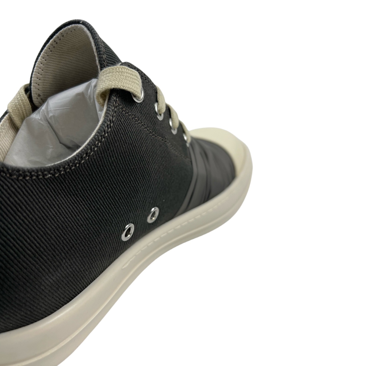 Кеды низкие унисекс в стиле Rick Owens чёрного цвета