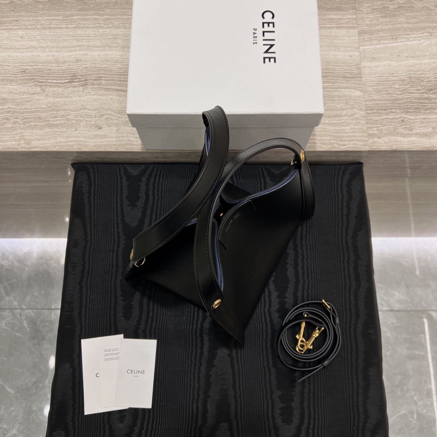 Сумка женская в стиле Celine Cubo чёрного цвета