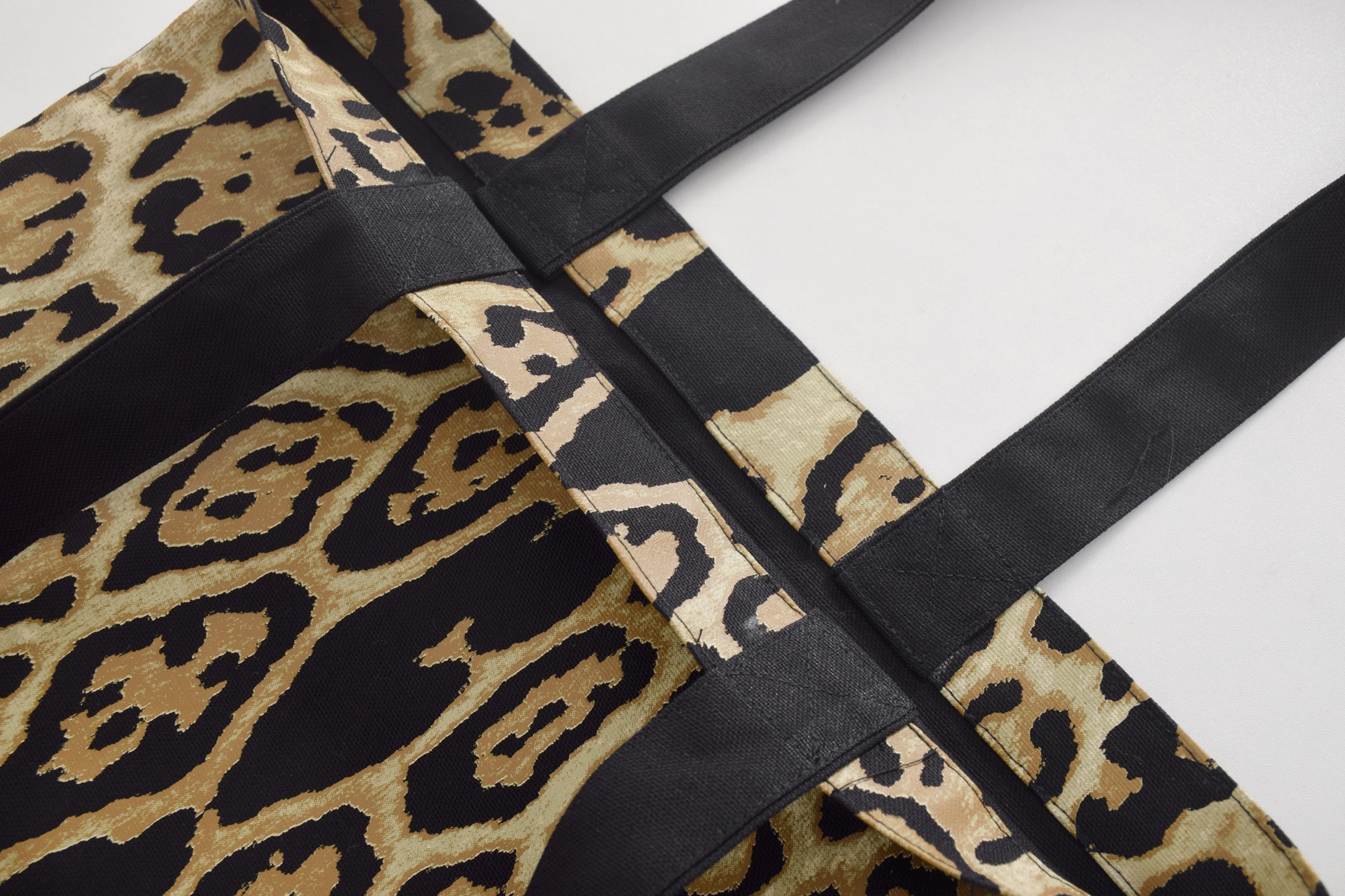 Сумка шоппер в стиле Saint Laurent леопардовый принт текстильная