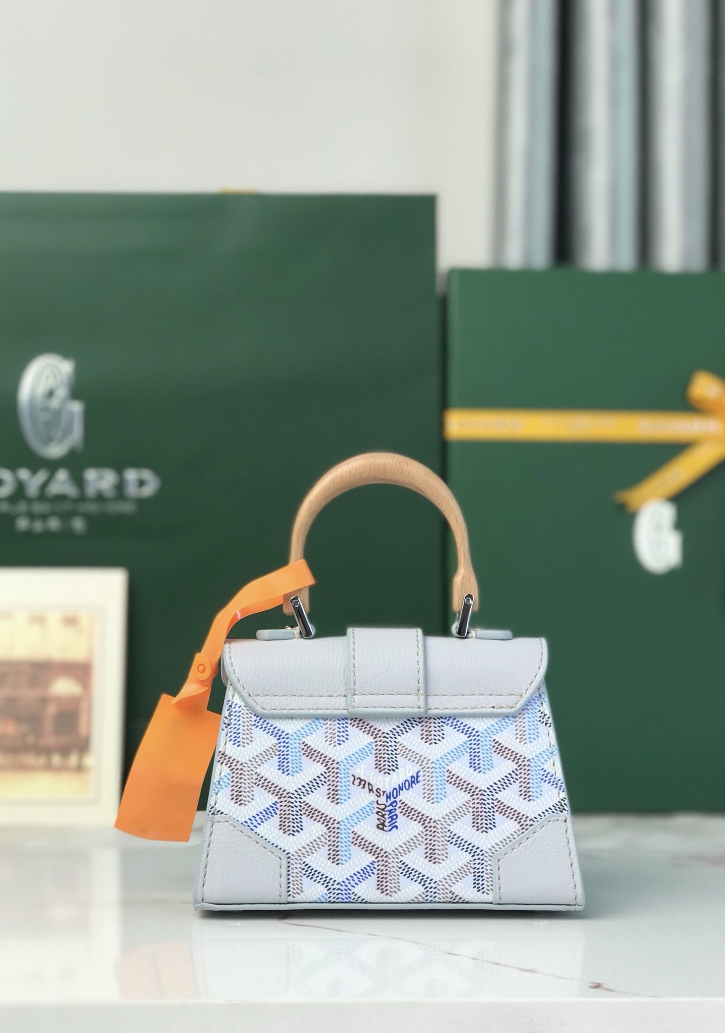 Сумка женская Goyard Saïgon Nano серого цвета