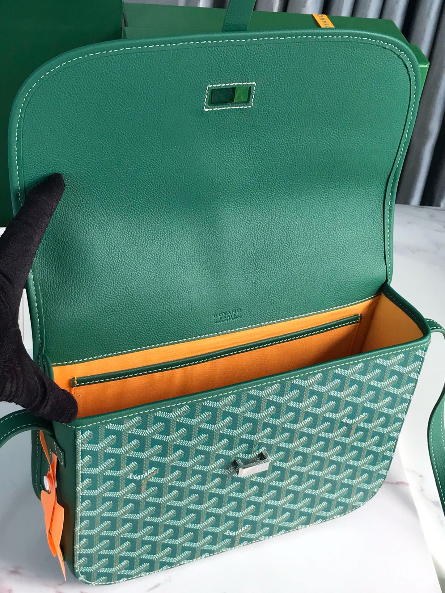Сумка женская Goyard Belvédère II зелёного цвета