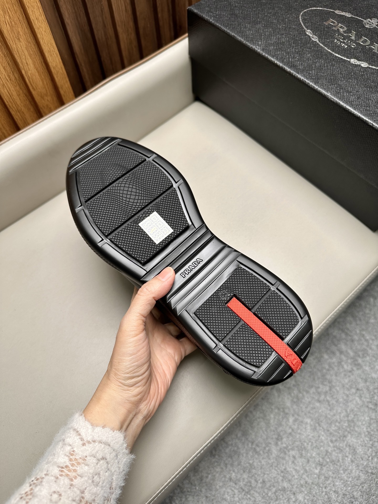 Кроссовки мужские Prada America's Cup чёрного цвета
