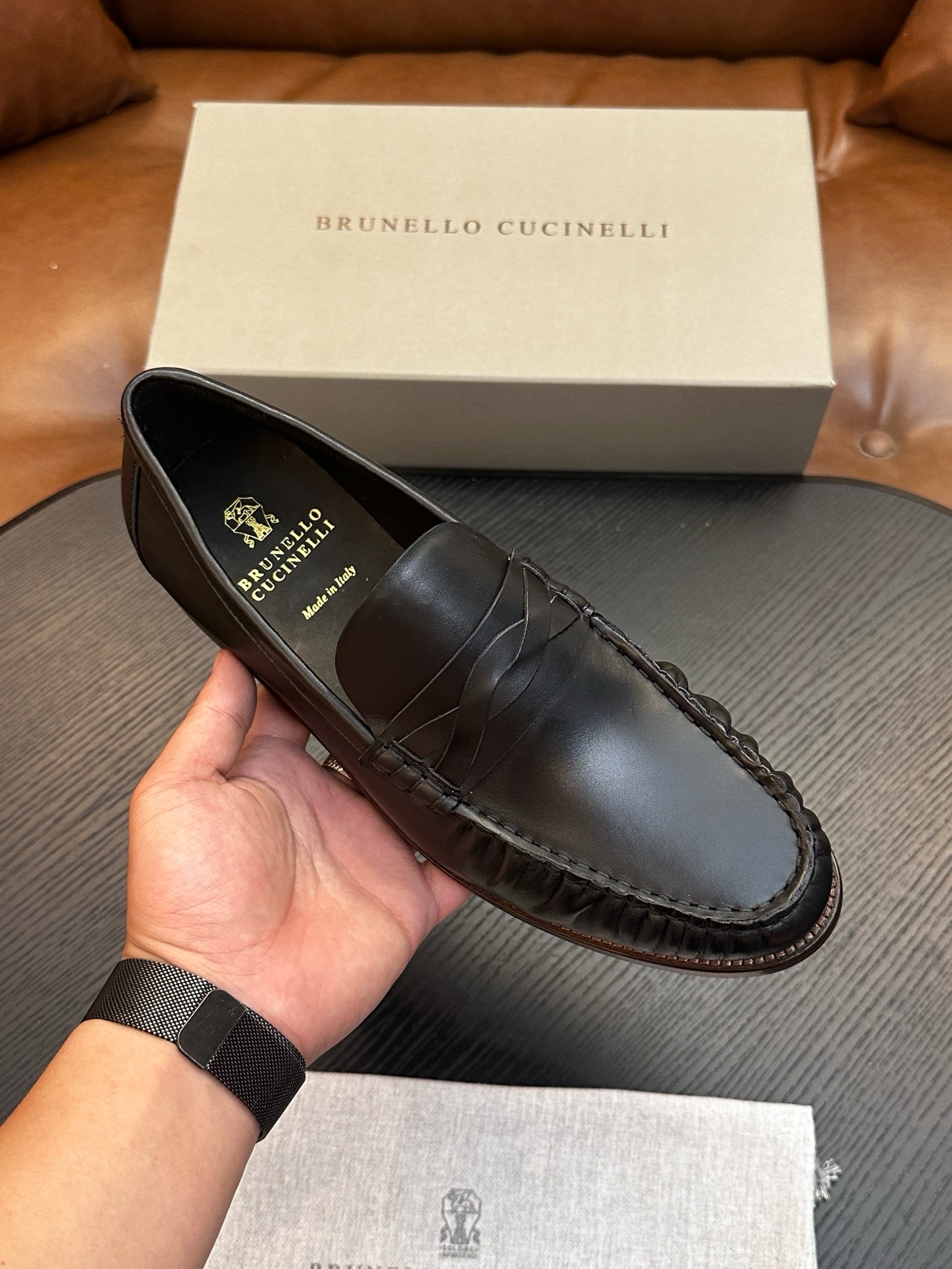Лоферы мужские Brunello Cucinelli чёрного цвета