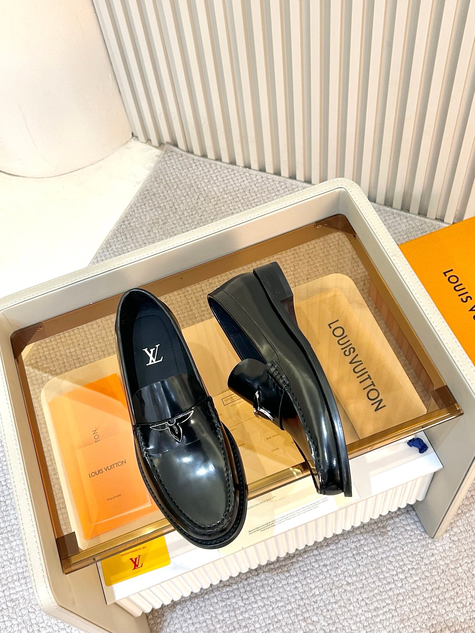 Лоферы мужские Louis Vuitton LV Oxford чёрного цвета