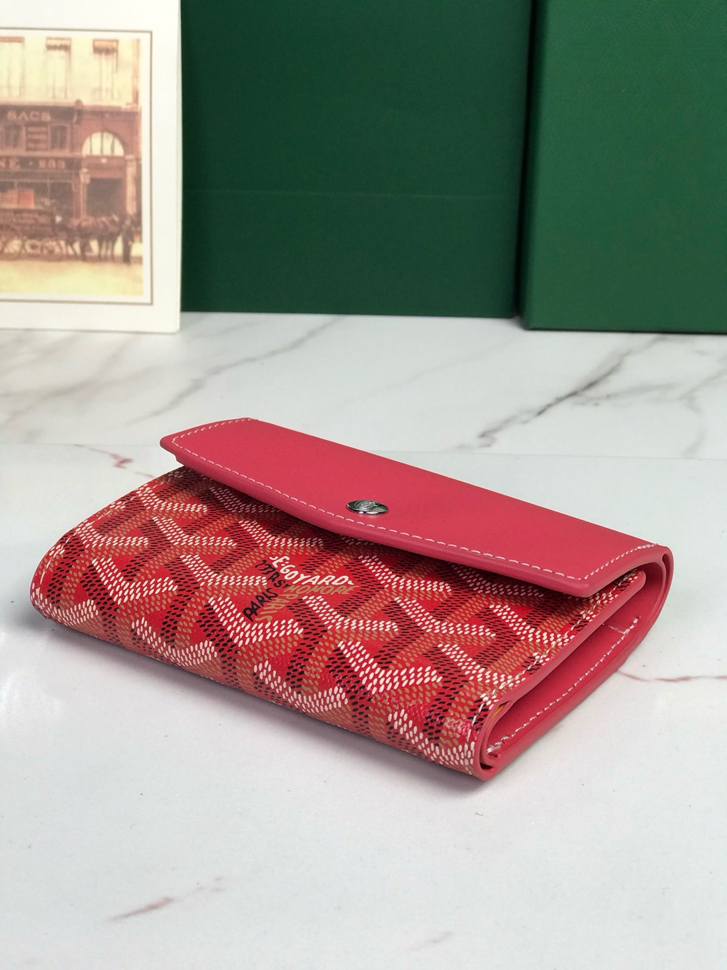 Кошелёк Goyard Saint-Gabriel красного цвета