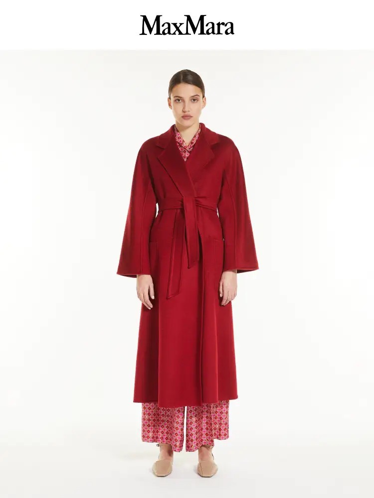 Пальто женское в стиле Max Mara Ludmilla красного цвета 