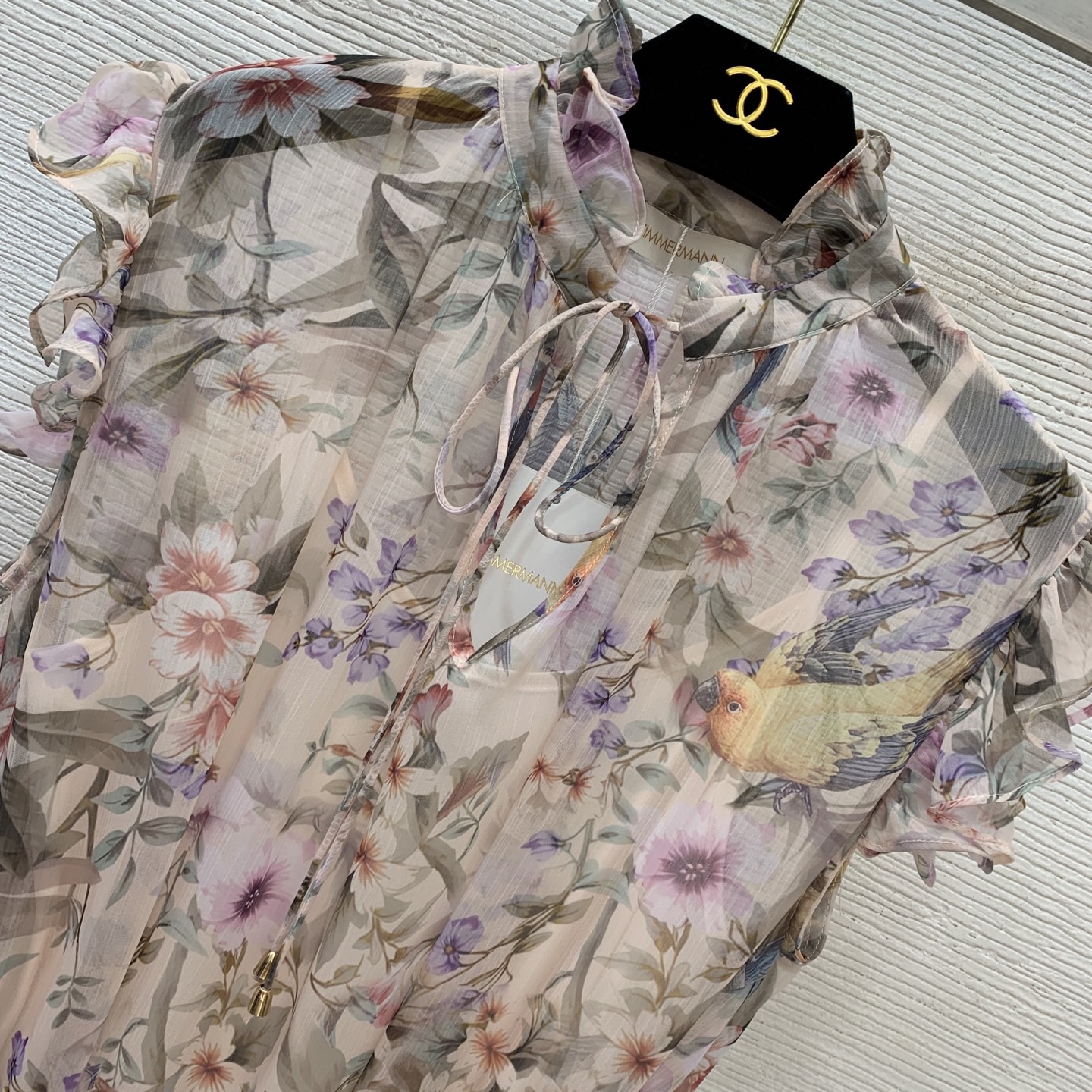 Платье женское в стиле Zimmermann с цветочным принтом с внутренним топом и поясом