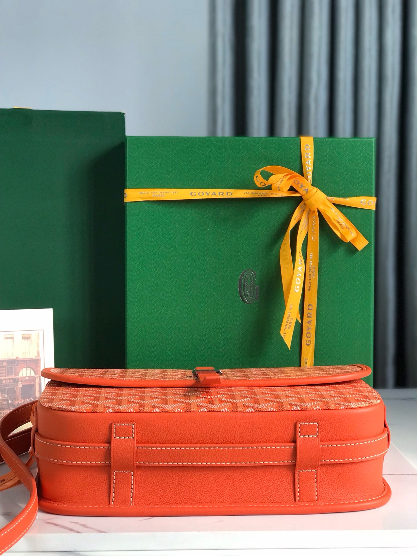 Сумка женская Goyard Belvédère II оранжевого цвета