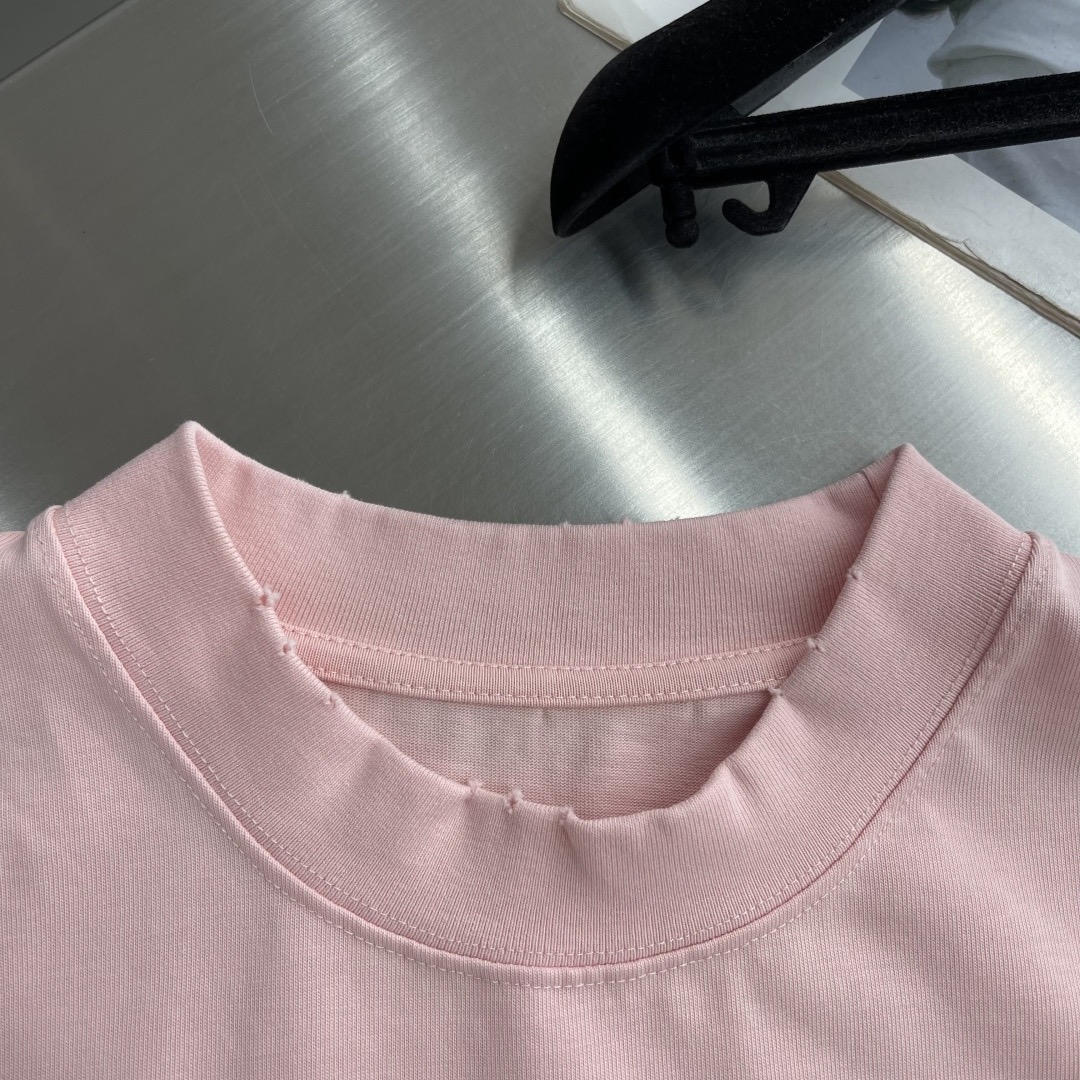 Футболка мужская в стиле Alexander Wang oversize розового цвета с принтом