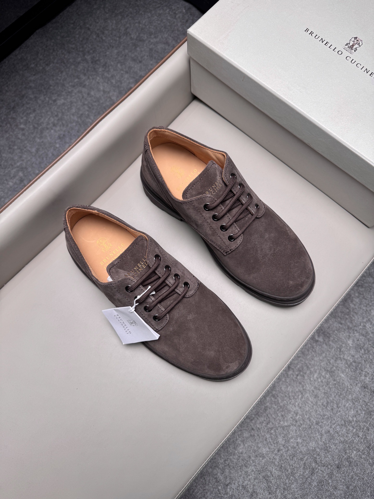 Туфли мужские Brunello Cucinelli коричневого цвета