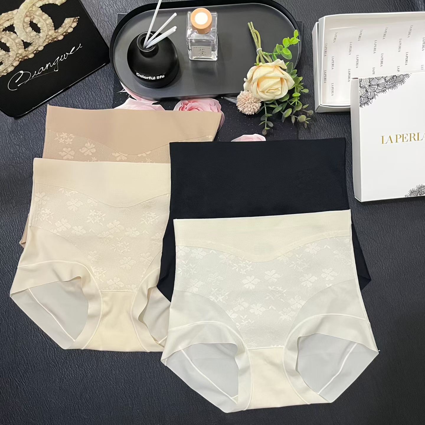 Трусы женские в стиле La Perla корректирующие комплект из 2 шт
