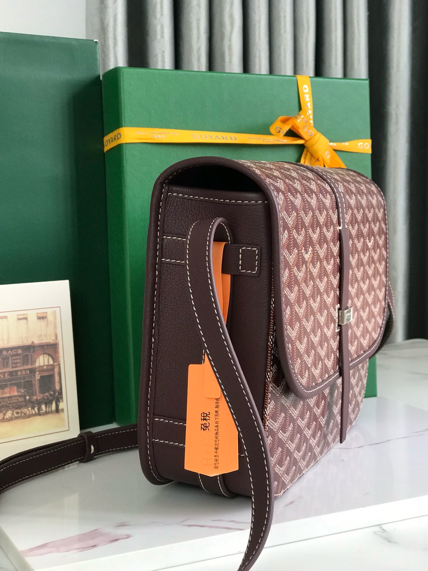 Сумка женская Goyard Belvédère II бордового цвета