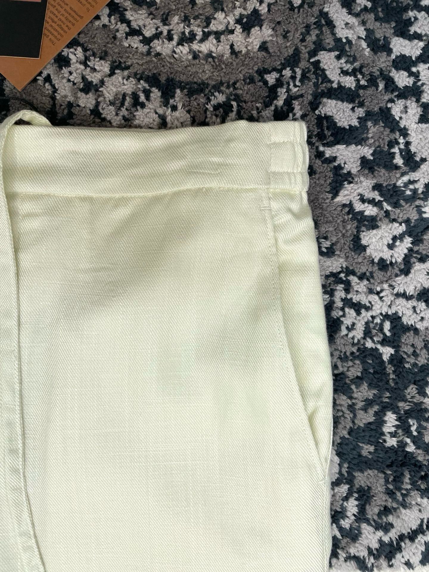 Брюки мужские в стиле Zegna Oasi Lino  молочного цвета