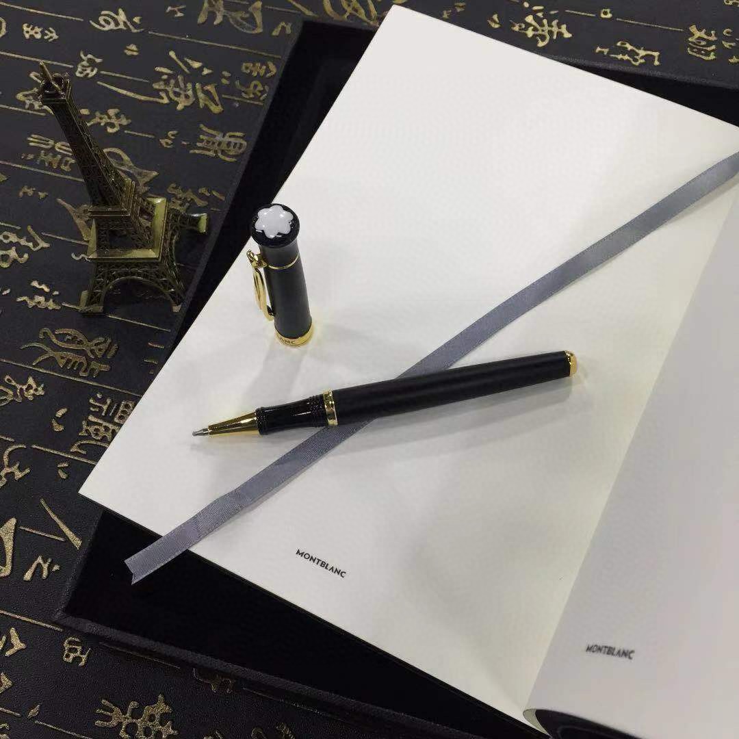 Набор канцелярский в стиле Montblanc: блокнот и ручка (чёрного цвета)
