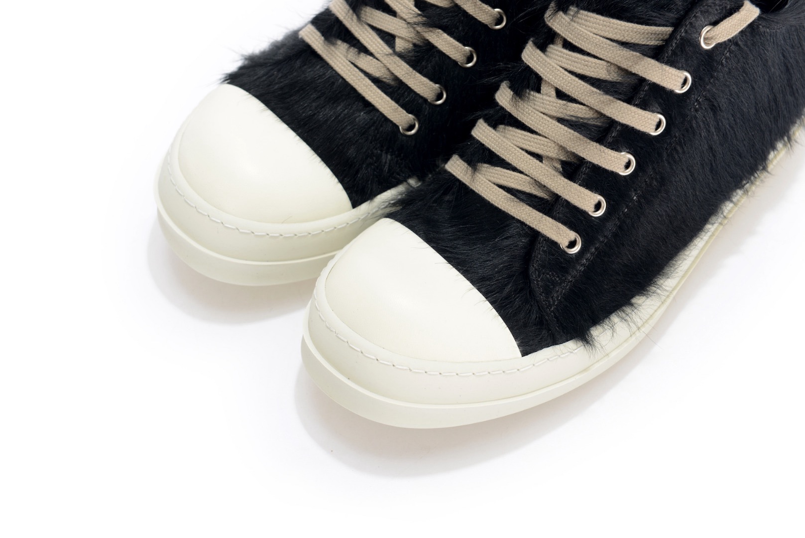 Кроссовки унисекс в стиле Rick Owens с ворсом черного цвета