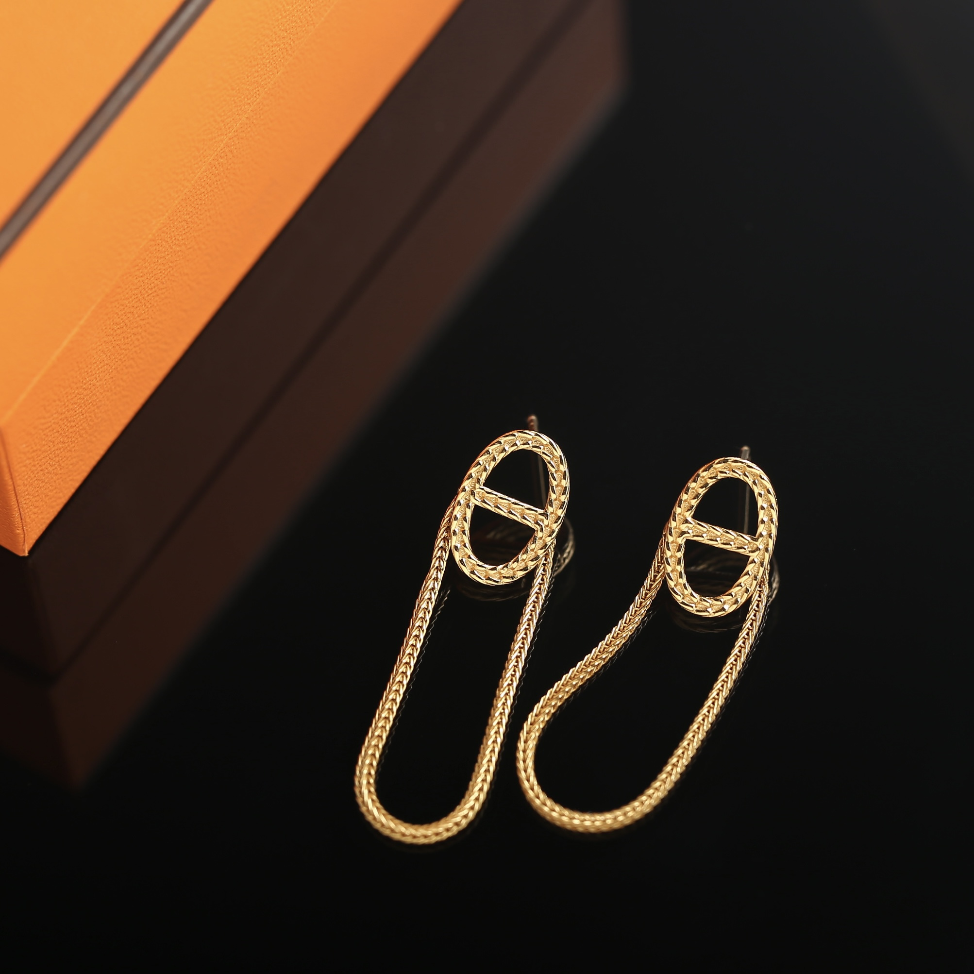 Серьги женские в стиле Hermès Chaine d’Ancre