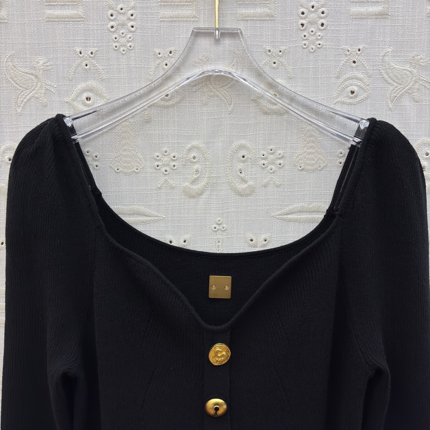 Платье женское Schiaparelli с квадратным вырезом чёрного цвета