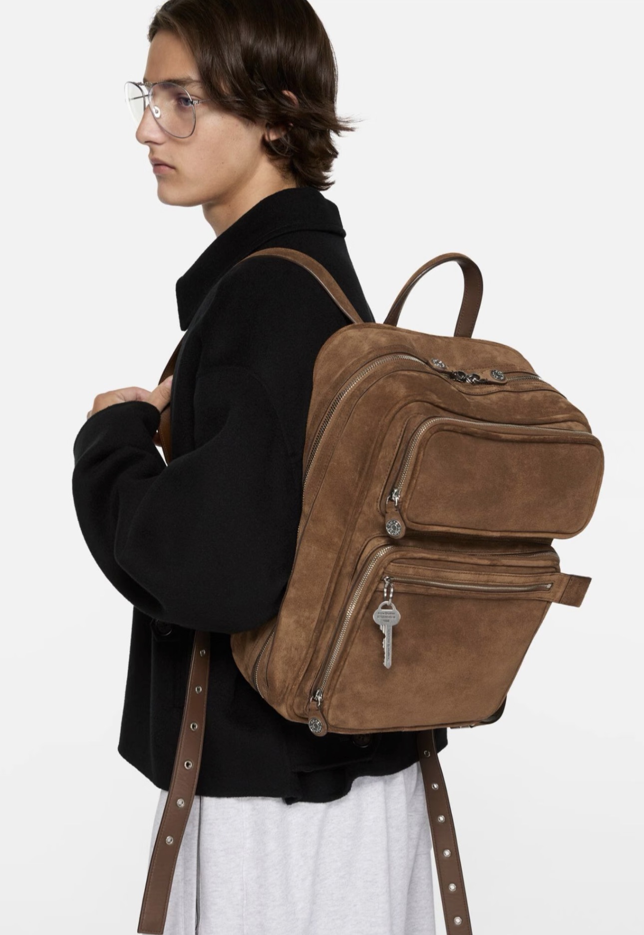 Рюкзак унисекс в стиле Acne Studios Camero коричневый