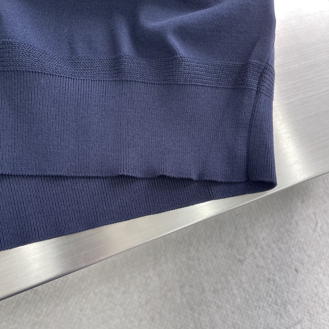 Футболка мужская в стиле Dior Diamond трикотажная\ с логотипом тёмно-синего цвета