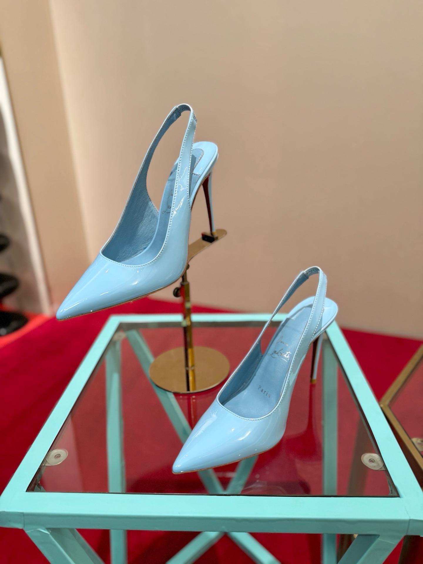 Туфли женские в стиле Christian Louboutin So Kate голубого цвета