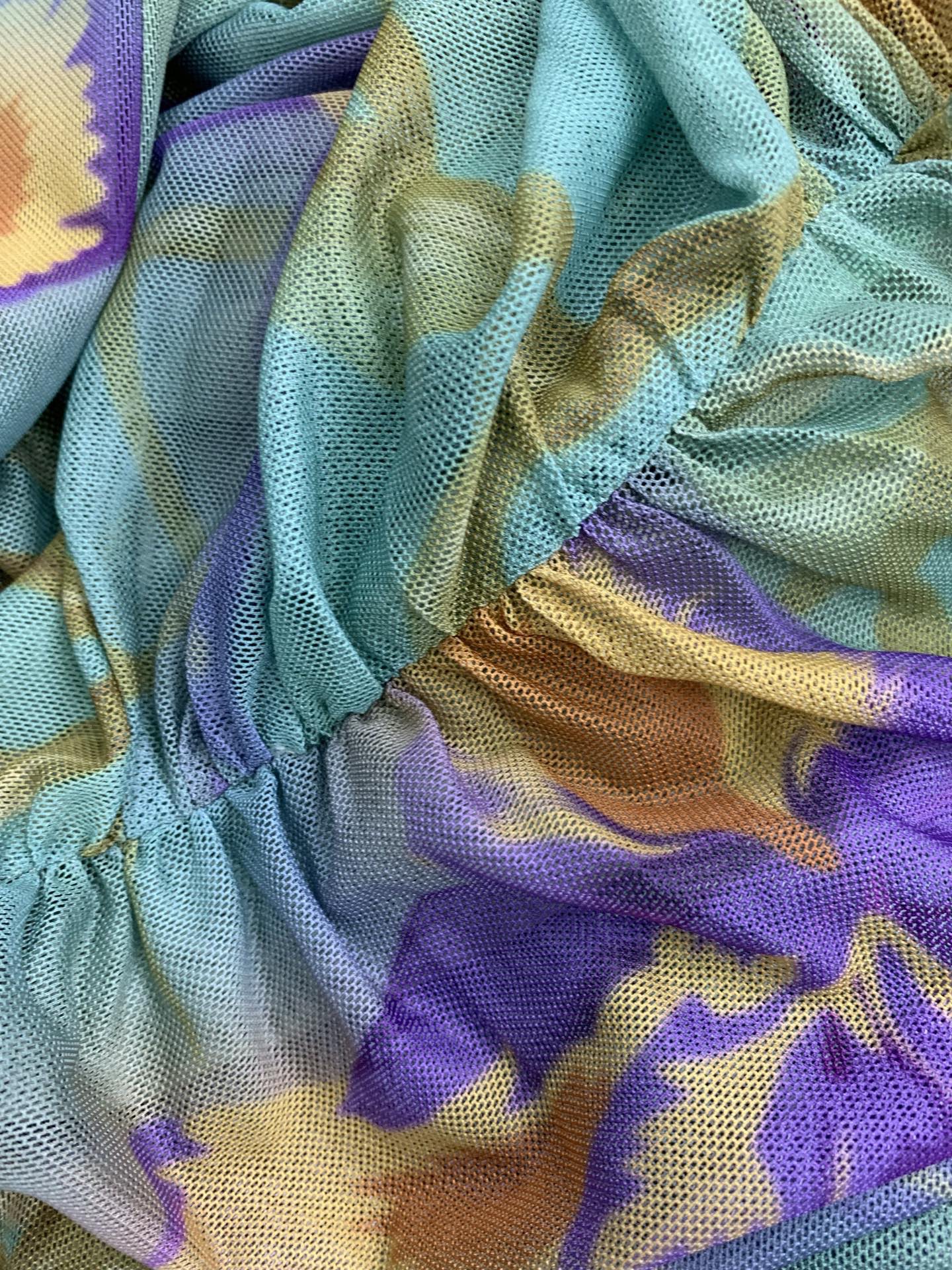 Платье женское в стиле Saint Laurent зелёно-жёлтого цвета