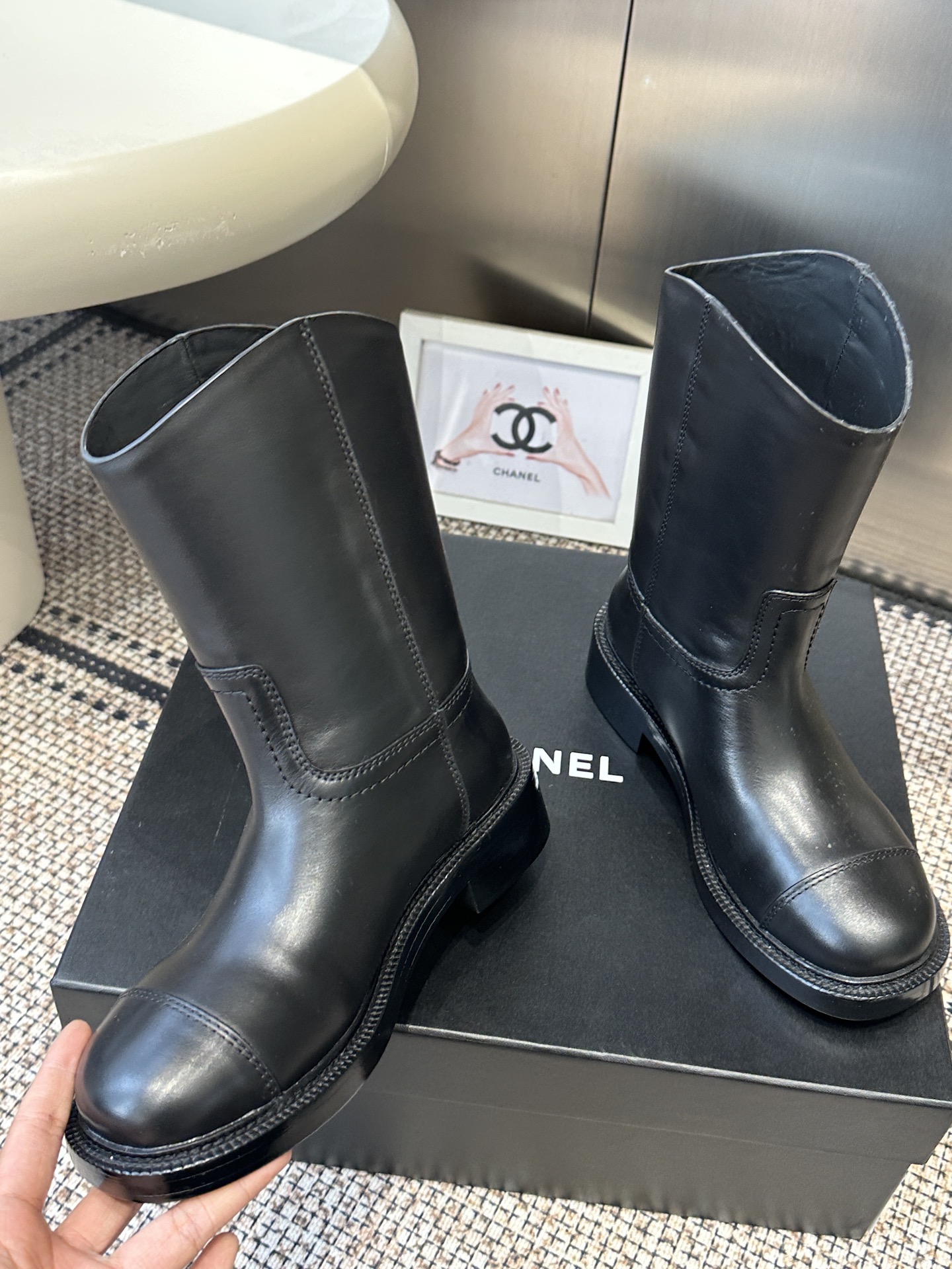 Сапоги женские Chanel High Boots черного цвета