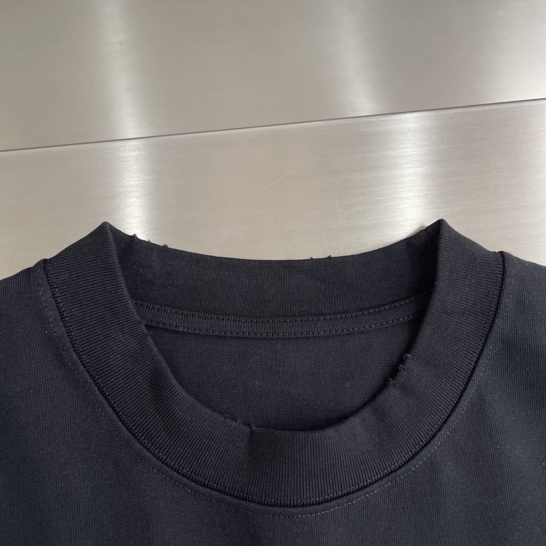 Футболка мужская в стиле Maison Margiela oversize чёрного цвета с принтом
