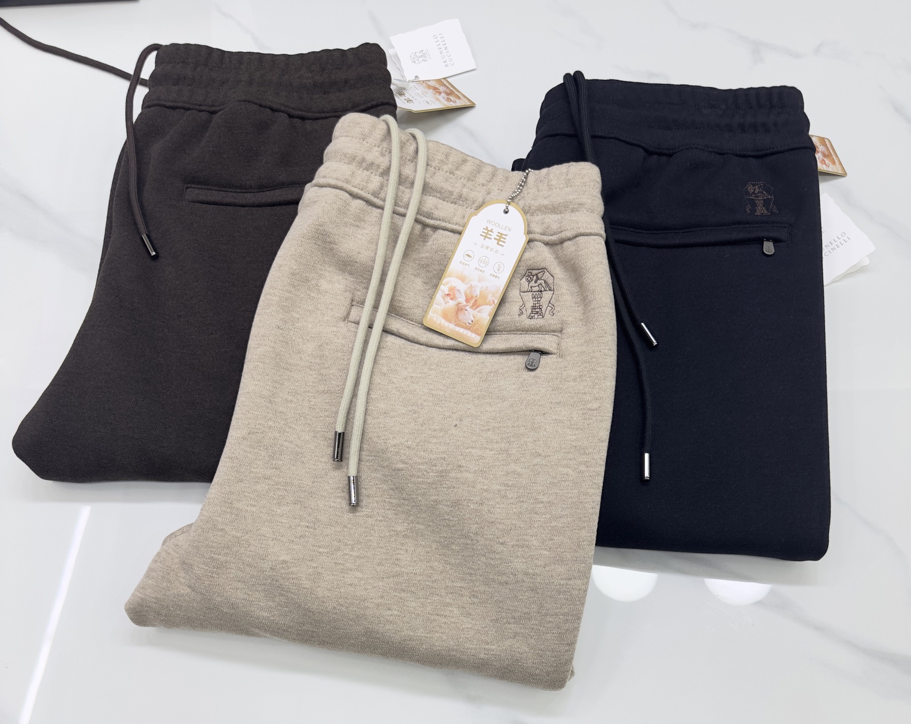 Брюки мужские в стиле Brunello Cucinelli  с утеплённой подкладкой ( 3 цвета)