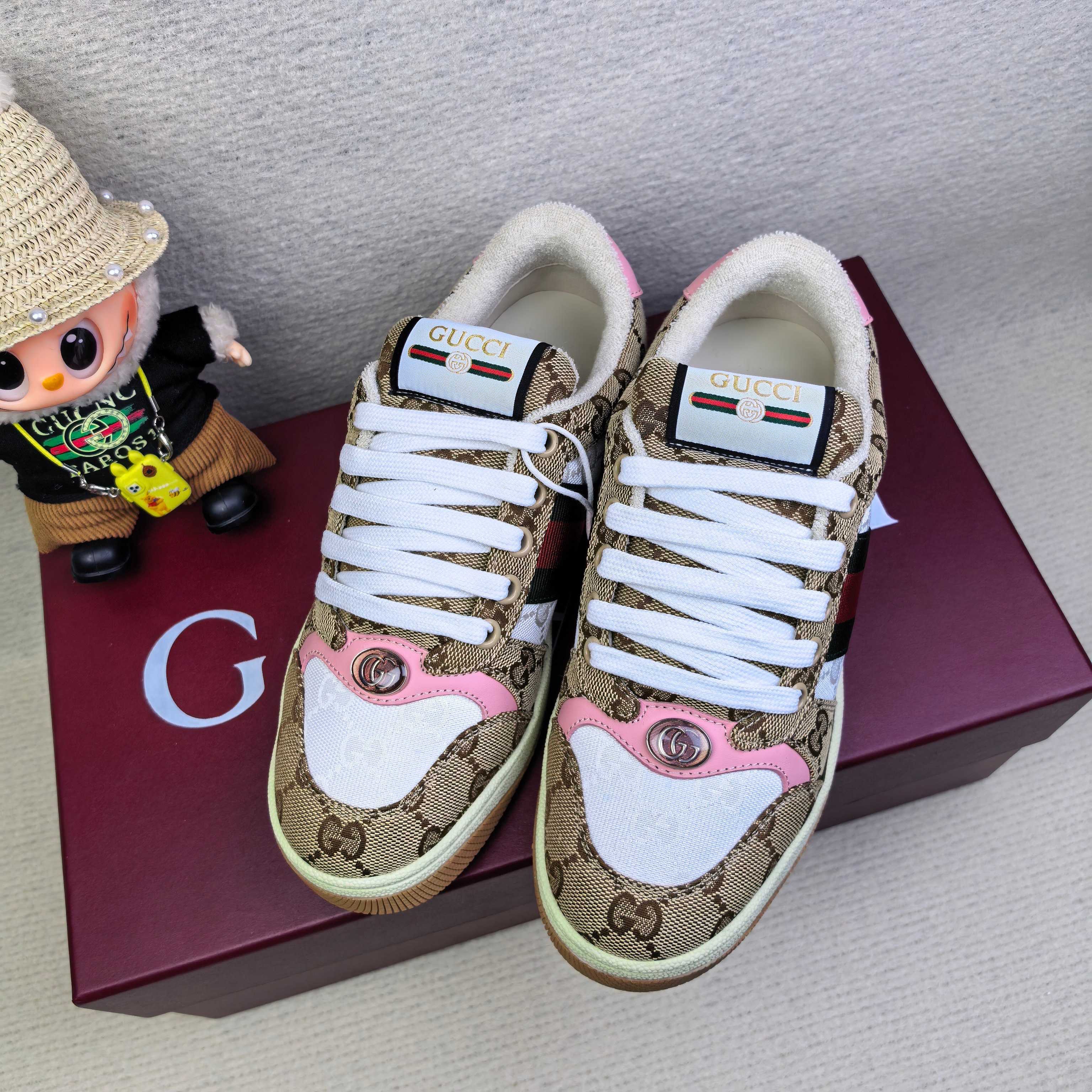 Кроссовки унисекс в стиле Gucci комбинированного цвета с принтом