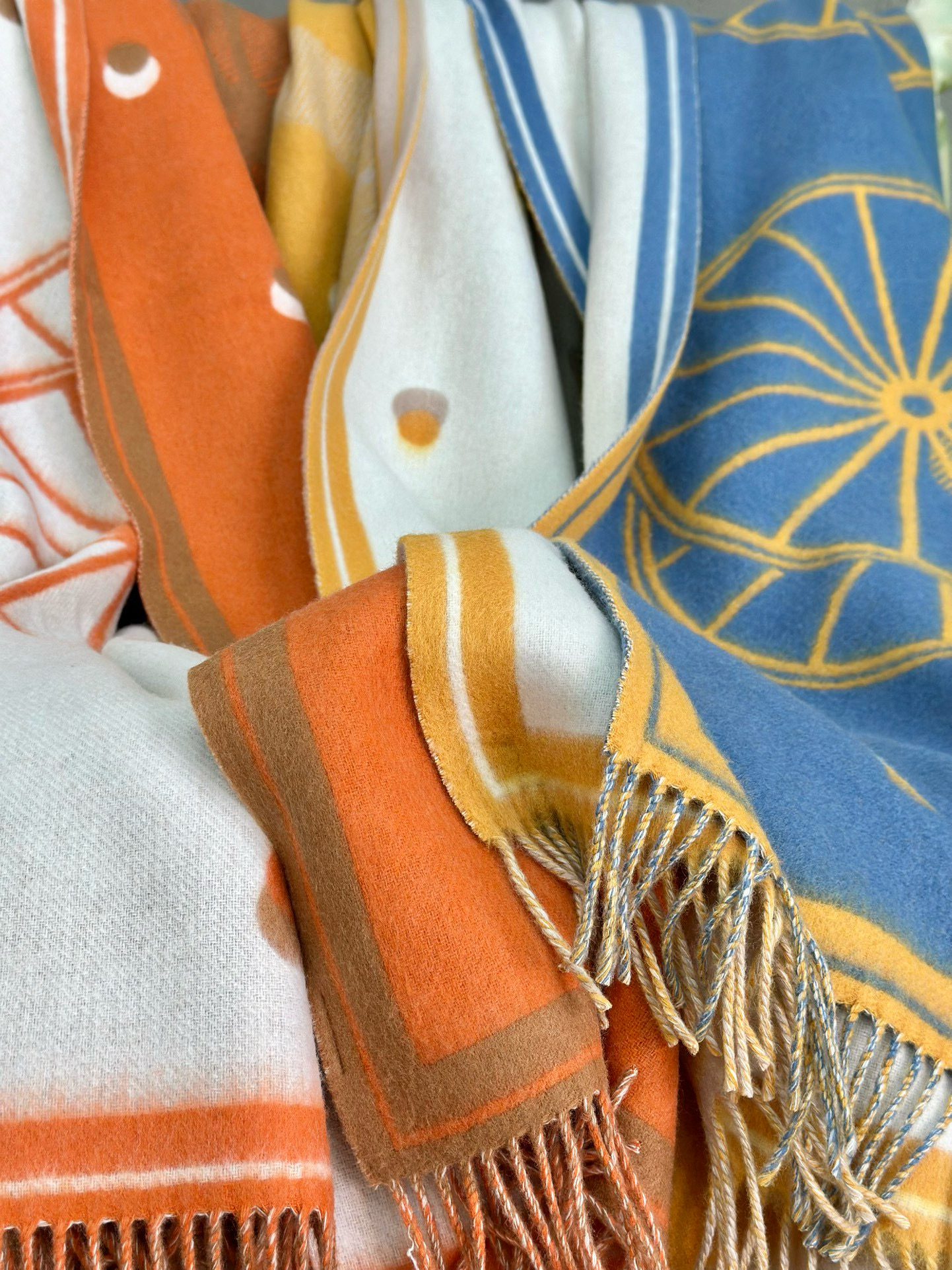 Плед унисекс в стиле Hermes Cheval Cabriolet из шерсти и кашемира (3 цвета)