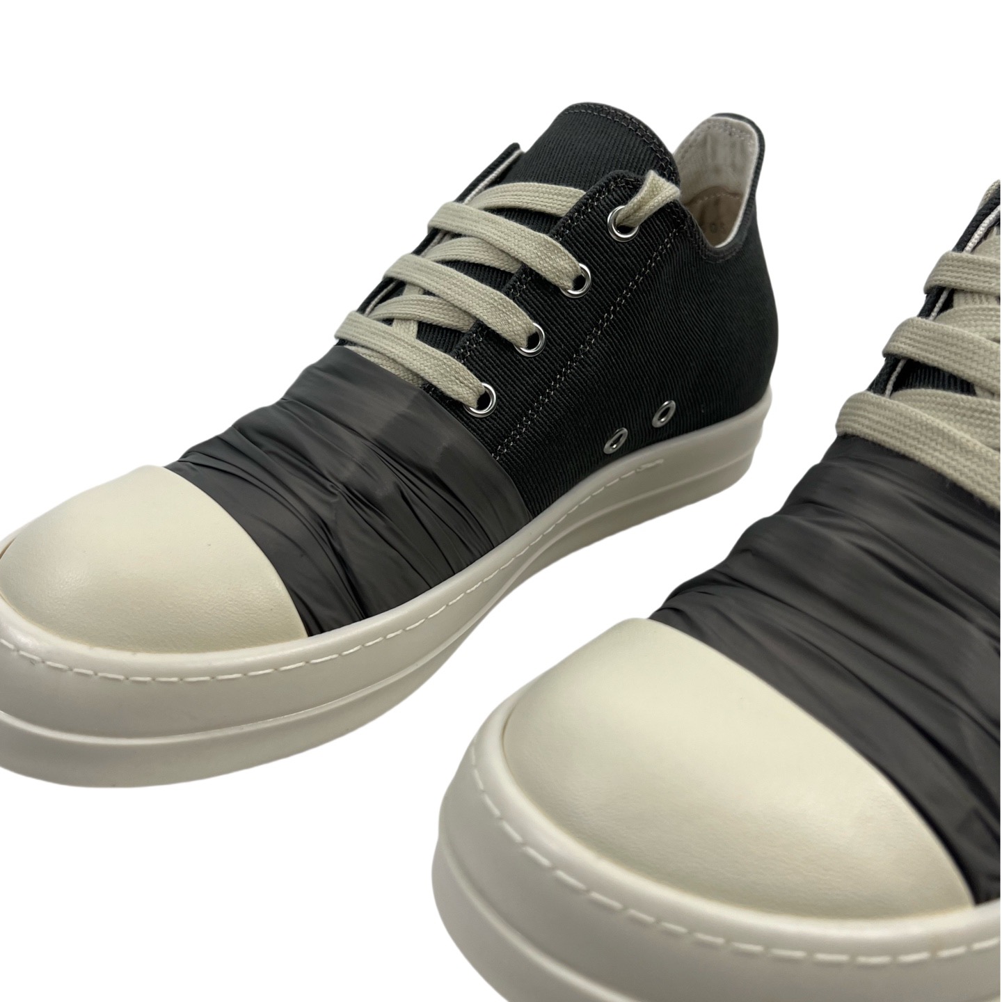 Кеды низкие унисекс в стиле Rick Owens чёрного цвета