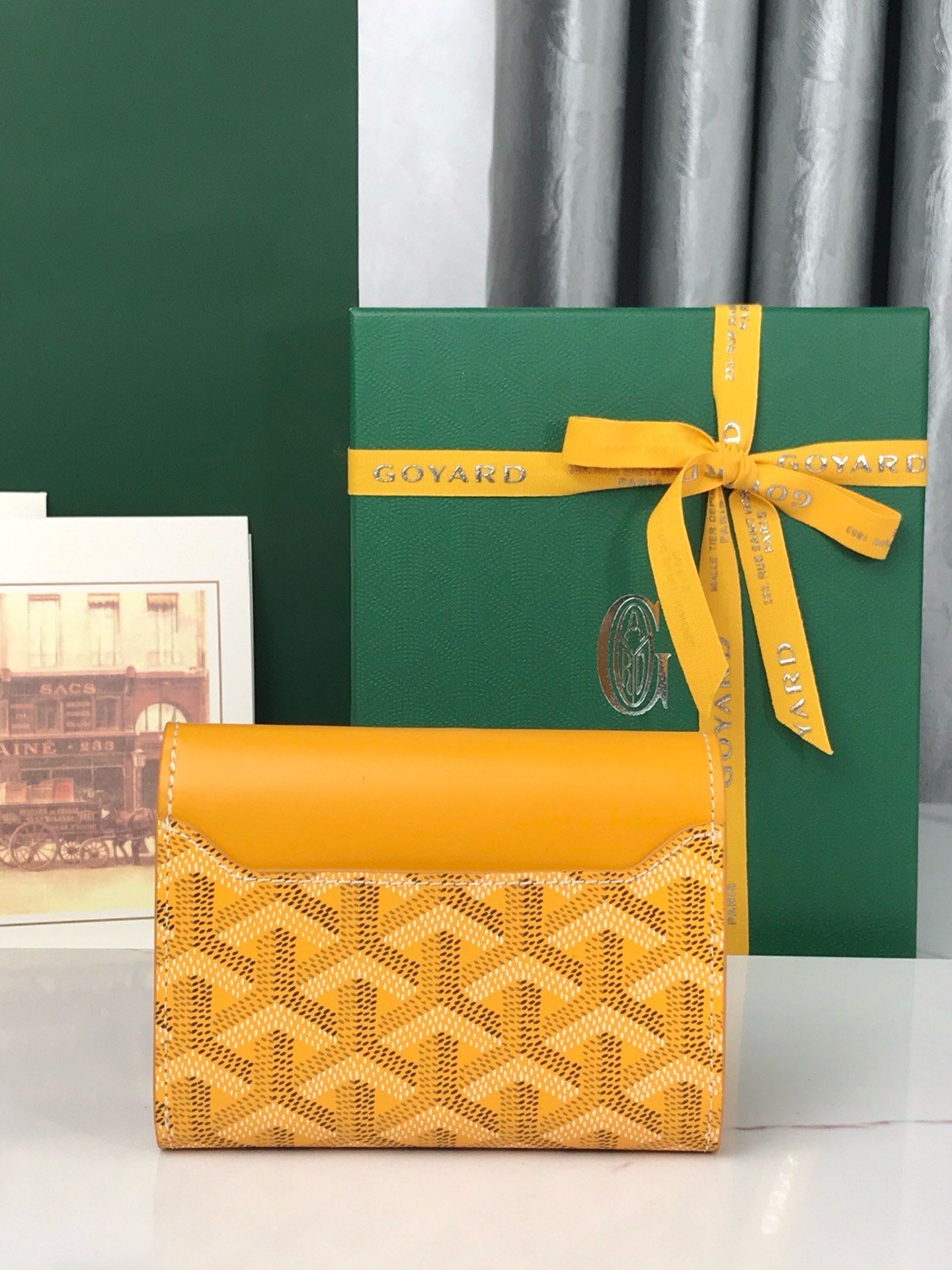 Кошелёк Goyard Saint-Gabriel жёлтого цвета