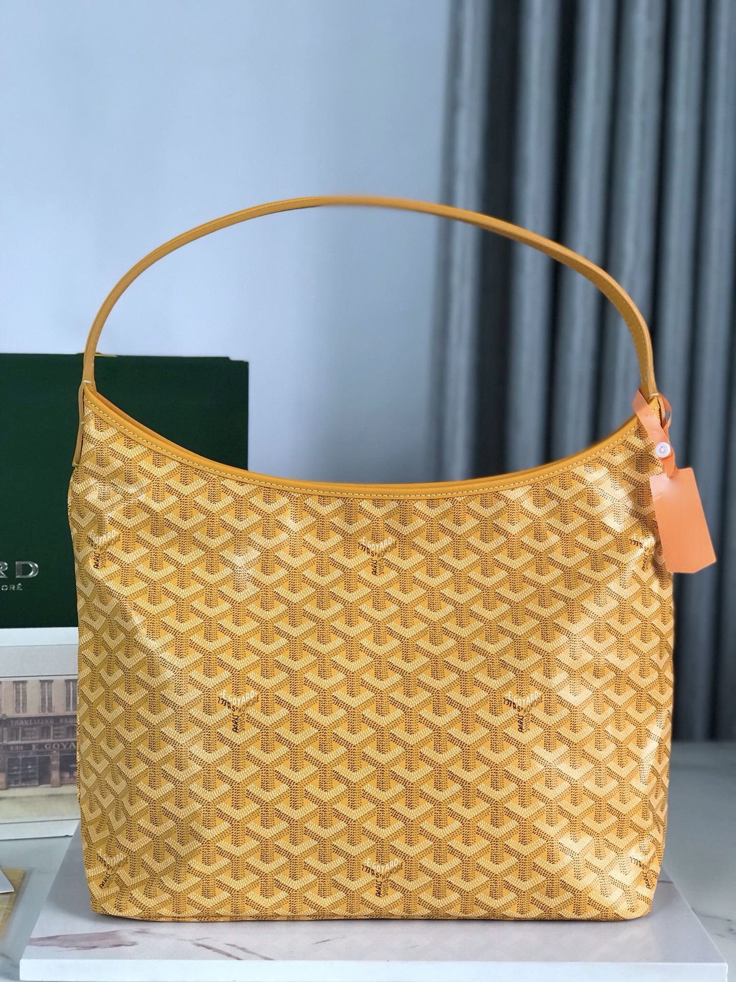 Сумка женская Goyard Hobo Bohème жёлтого цвета