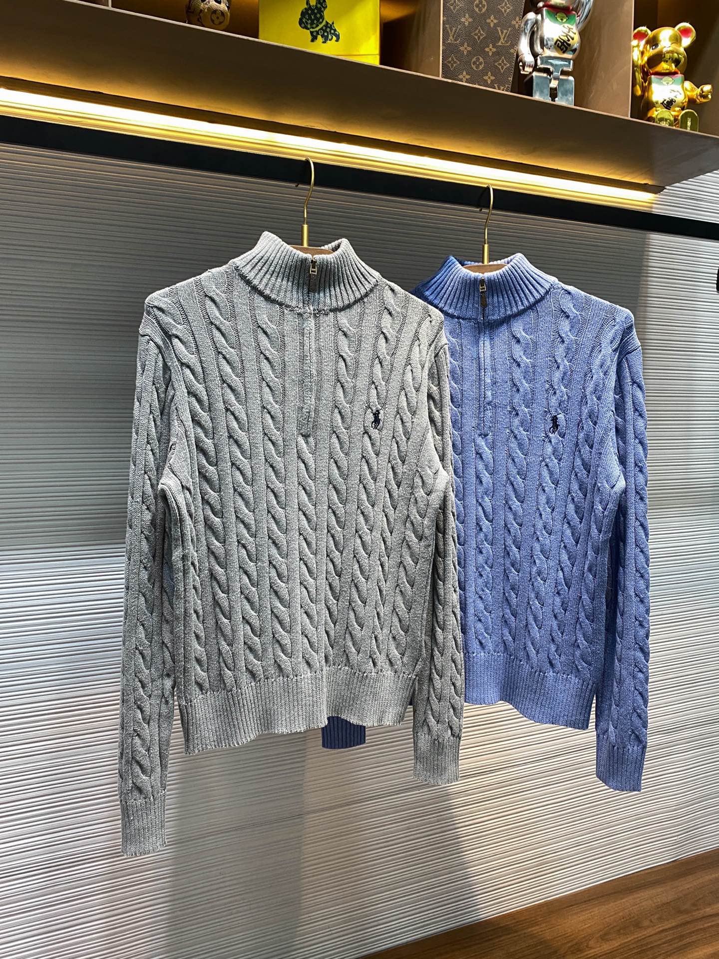 Свитер мужской в стиле Ralph Lauren  с узором «косы» 