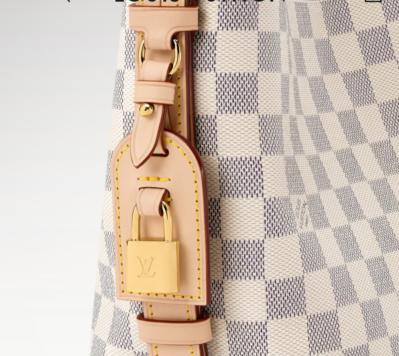 Сумка женская в стиле Louis Vuitton All In BB Damier Azur светлая