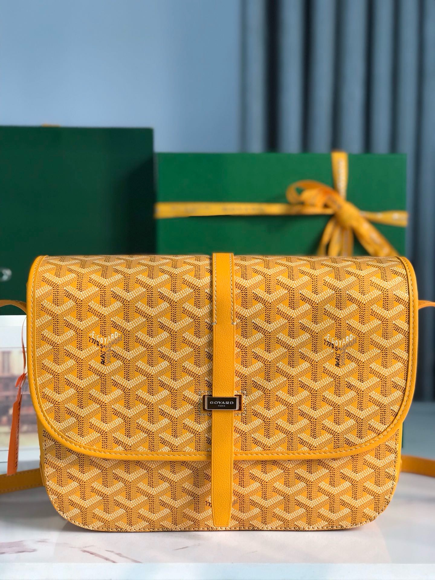 Сумка женская Goyard Belvédère II жёлтого цвета