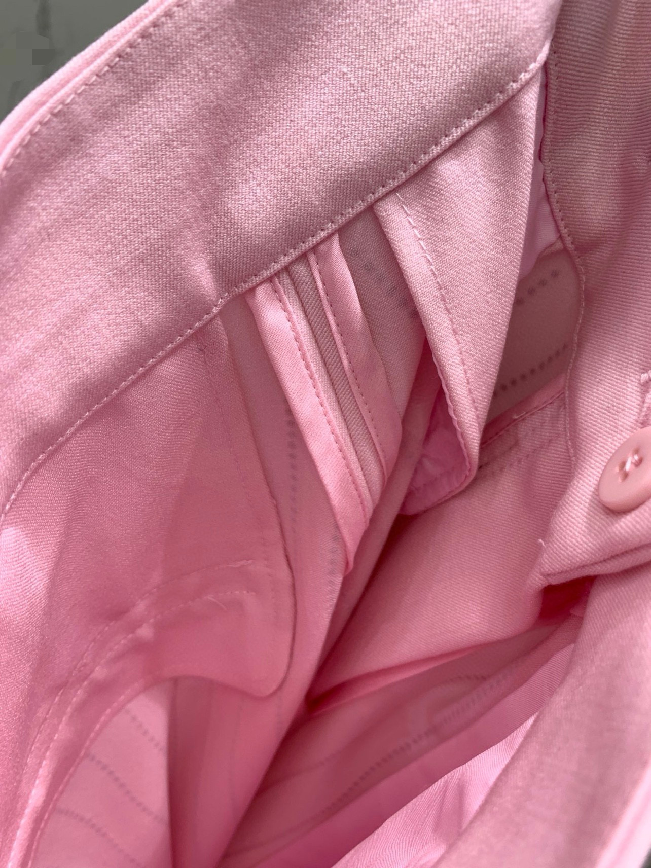 Брюки женские в стиле The Attico с кристаллами в розовом цвете Сакура