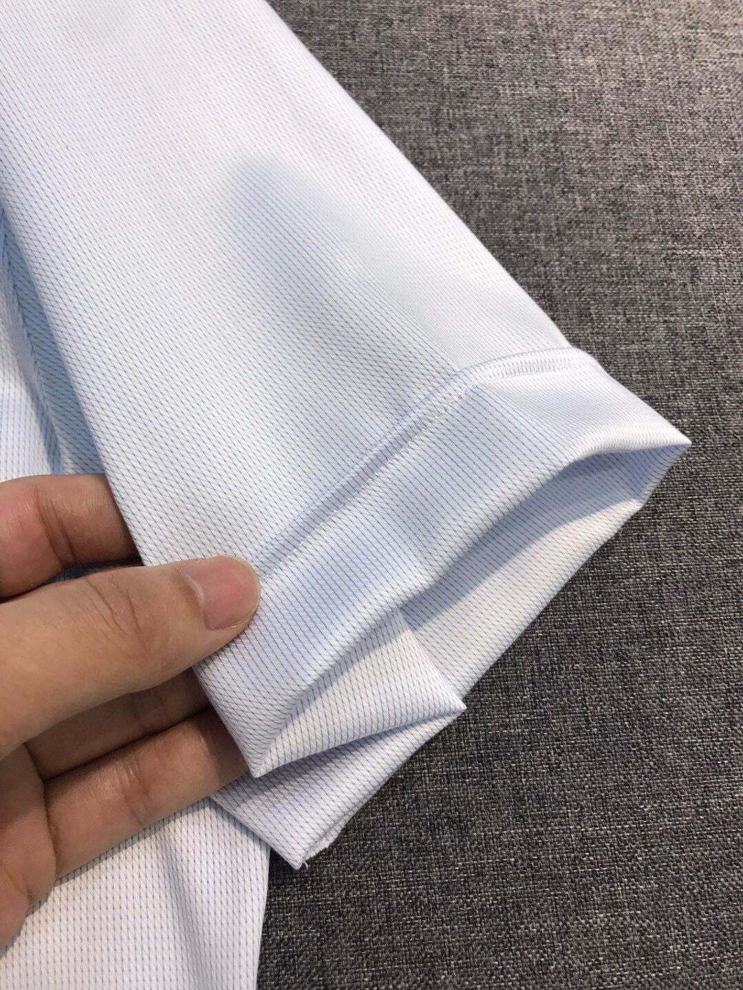 Рубашка мужская Kiton светло-голубого цвета с коротким рукавом