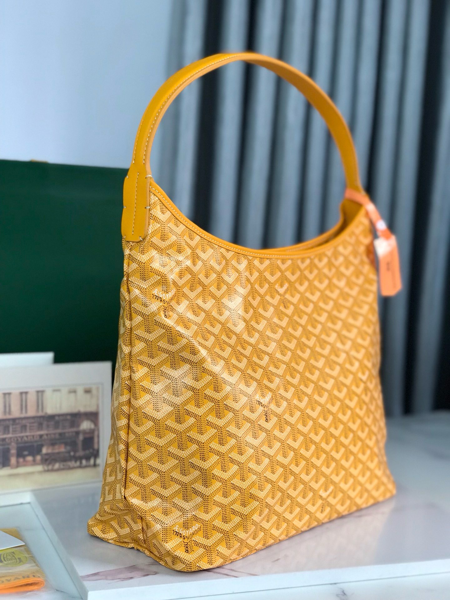 Сумка женская Goyard Hobo Bohème жёлтого цвета