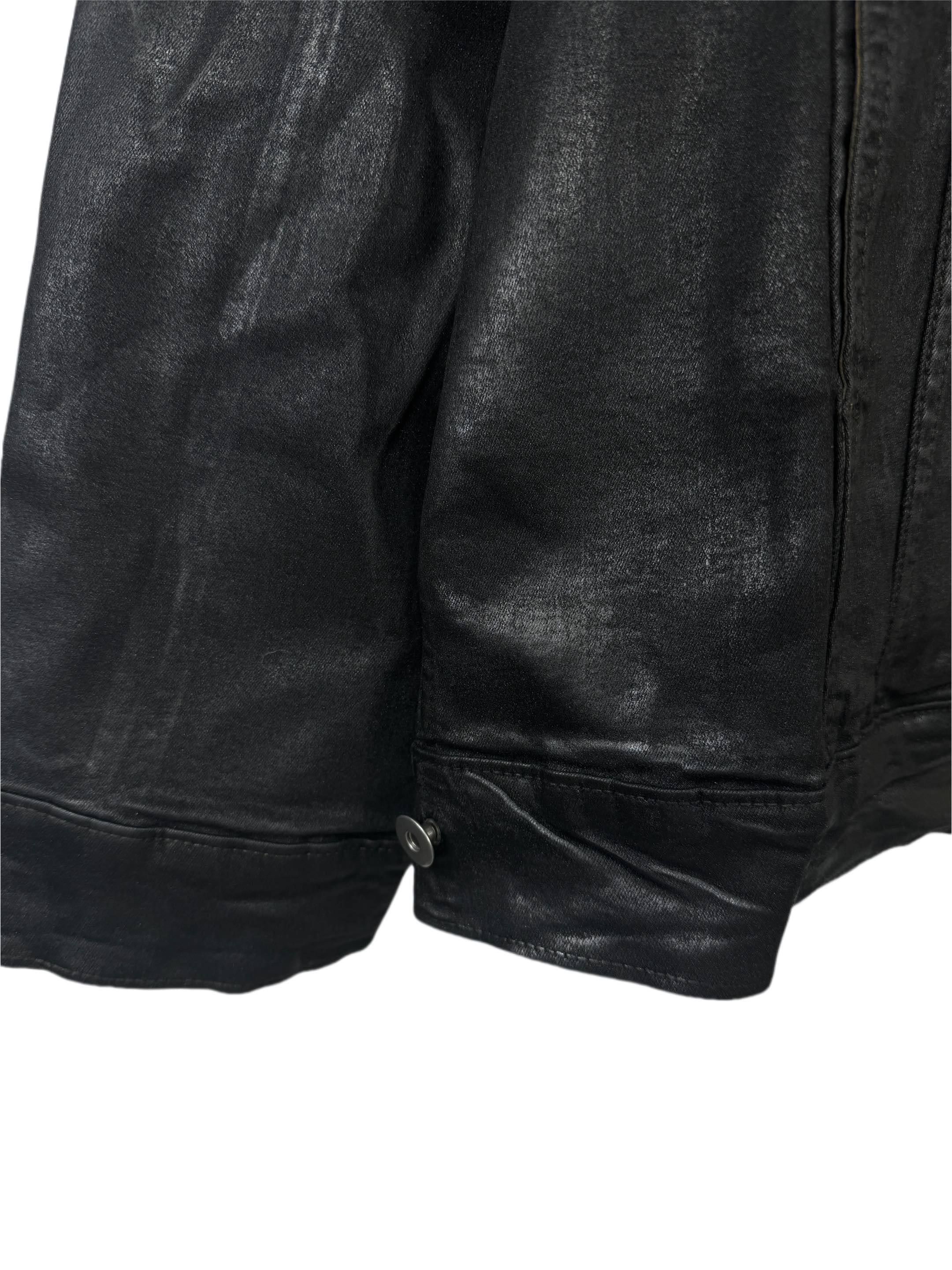 Куртка унисекс в стиле Rick Owens DRKSHDW из комбинированных материалов с эффектом состаривания