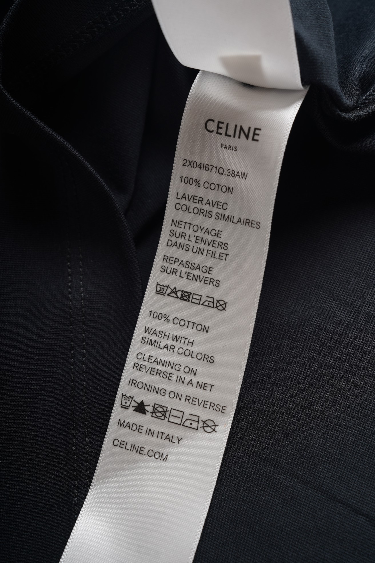Футболка мужская CELINE из хлопка белого цвета с вышитым логотипом