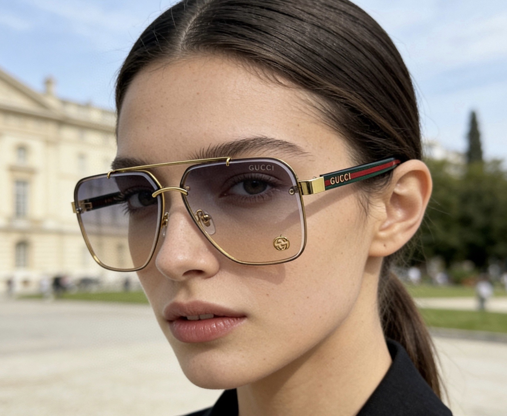 Очки солнцезащитные унисекс в стиле Gucci GG1419S