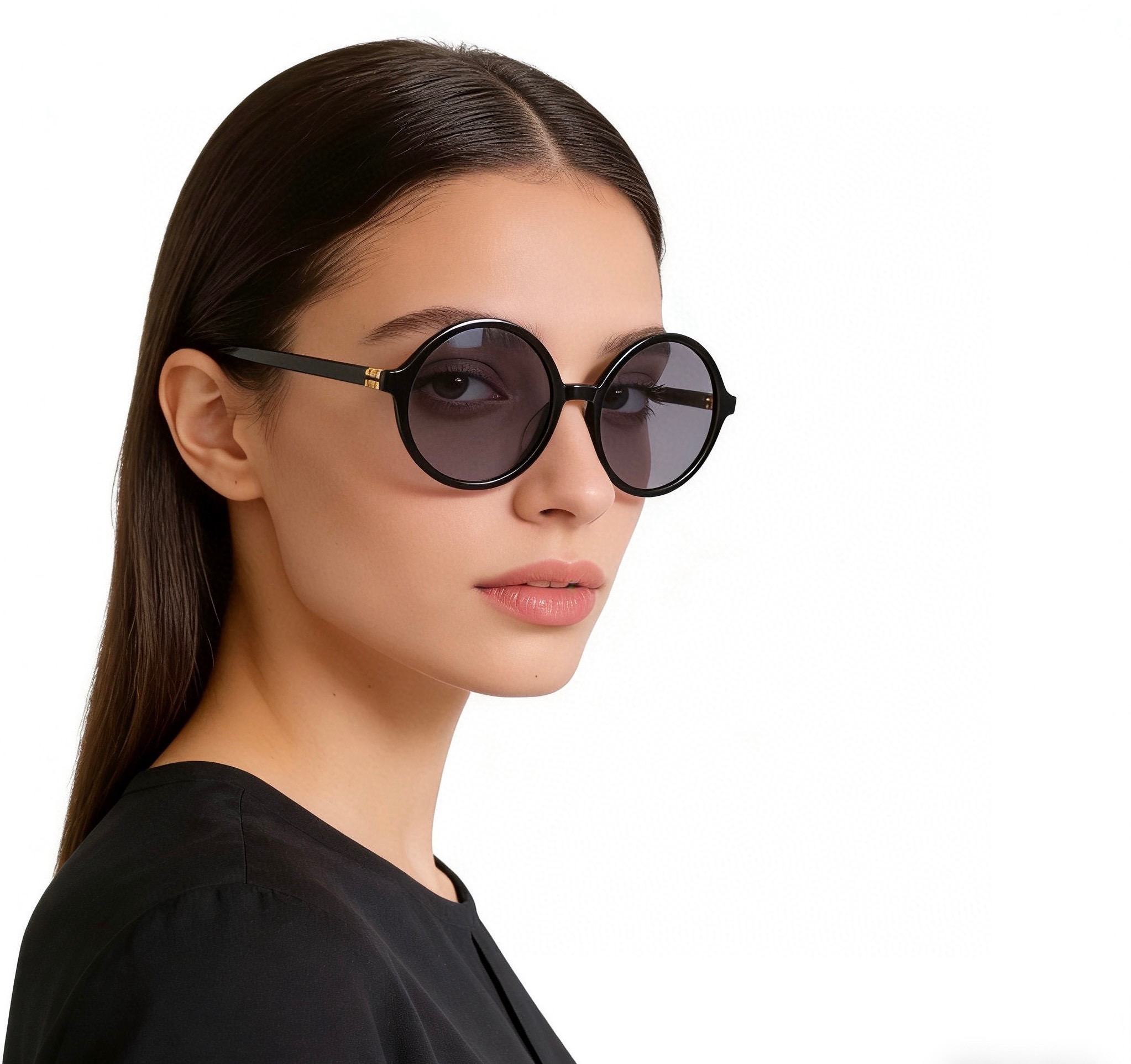 Очки солнцезащитные женские в стиле Miu Miu круглой формы