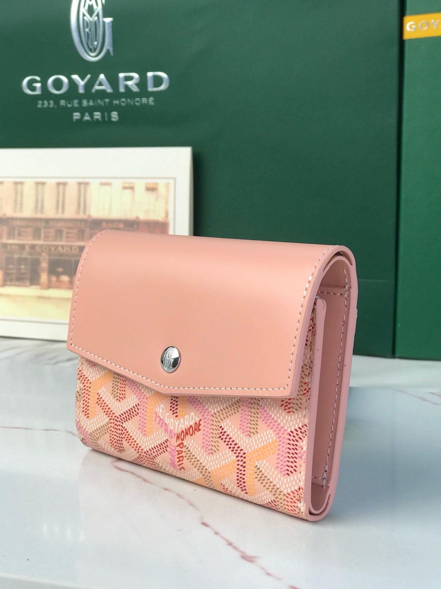 Кошелёк Goyard Saint-Gabriel Multicolour розового цвета