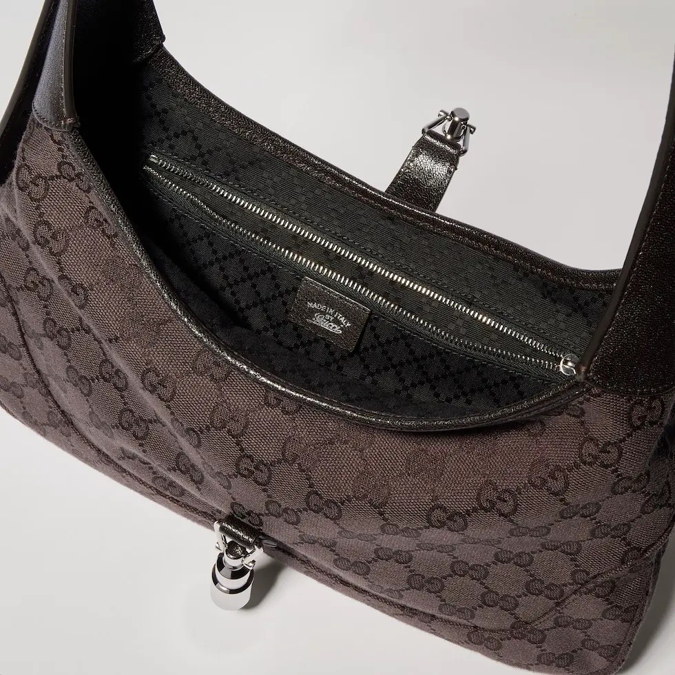Сумка женская в стиле Gucci Jackie 1961 темно-коричневого цвета
