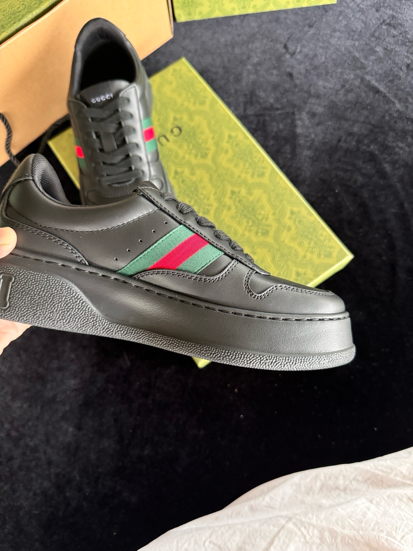 Кеды Gucci Ace чёрного цвета